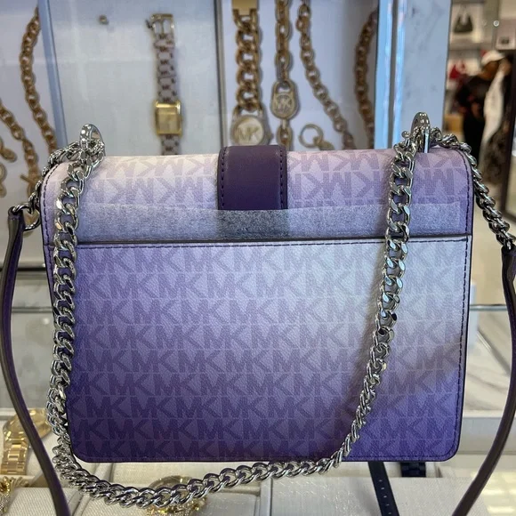 MICHAEL KORS Greenwich Md Ombré Signature Logo Tri-Fold Wallet
Dark Purple Multi - Picture 5 of 16